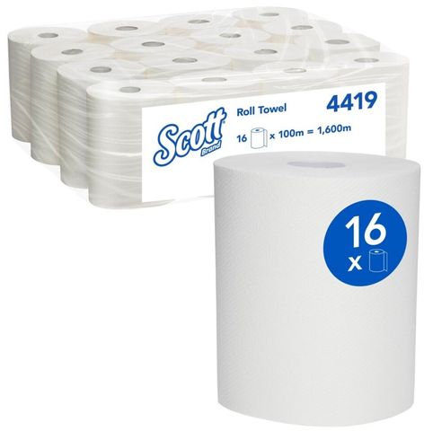 SCOTT PAPER HAND TOWEL 18CM X 100M (16/CTN)