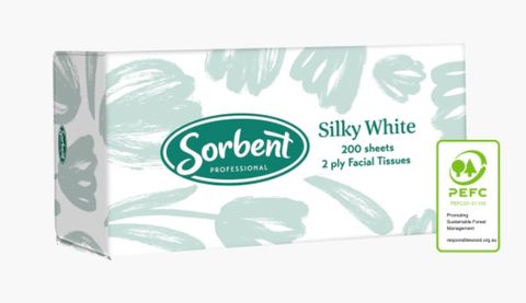 SORBENT FACIAL TISSUES 2PLY 200 SHEET