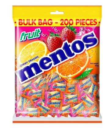 MENTOS FRUIT LOLLIES 540G