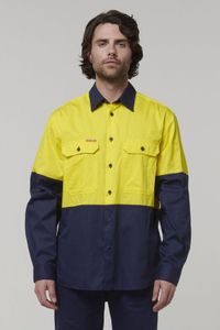 CORE HV LONG SLEEVE LW SPLICED VENTED DRILL SHIRT