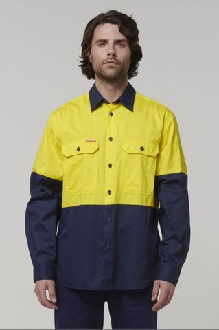 CORE HV LONG SLEEVE LW SPLICED VENTED DRILL SHIRT