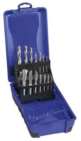 TAP & DRILL SET METRIC TAPS 3-12MM, DRILL 2.5-10.2MM (14PCE) BORDO