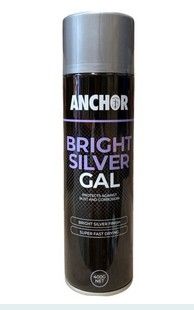 ANCHOR PAINT BRIGHT SILVER GALV 400G (12)