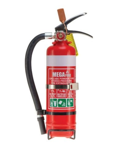 FIRE EXTINGUISHER ABE 1KG C/W VEHICLE BRACKET + HOSE