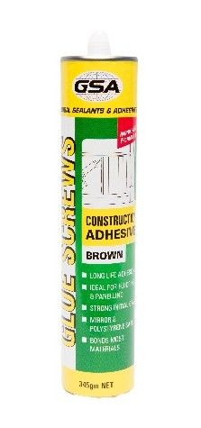 GSA GLUE SCREWS CONSTRUCTION ADHESIVE 320GM