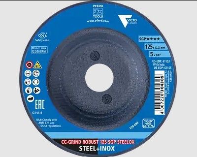 Grinding Dics CC Grind Robust 125mm x 6.8mm x 22.2mm Steel PFERD (10)