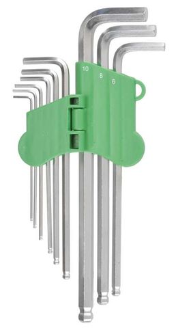 ALLEN KEY HEX SET BALL END 9PCE METRIC 1.5-10MM