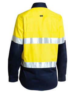 Bisley Women's Taped Hi Vis Cool Lightweight Drill Shirt