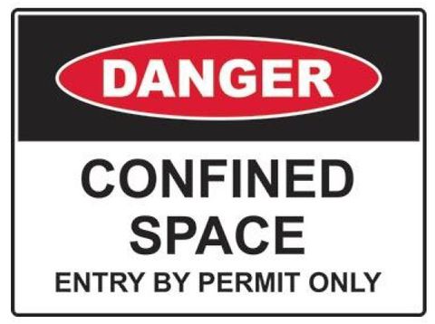 Sign Metal 450x300 Confined Space