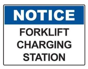 Sign Flute 600x450 Notice Forklift