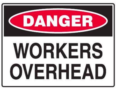 Sign Metal 600x450 Workers Overhead