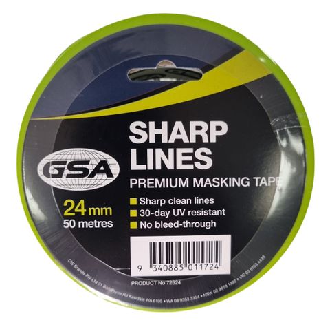 GSA SHARP LINES 30-DAY MASKING TAPE 24MM X 50M