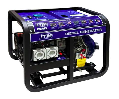 ITM DIESEL GENERATOR OPEN FRAME 6500W PEAK ELECTRIC START