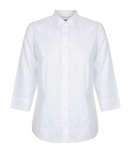 OXFORD WEAVE 3/4 SLEEVE SHIRT