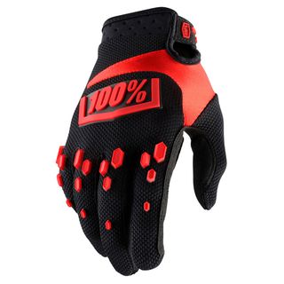 100% Airmatic Red/Black Gloves