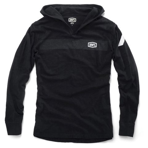 ONE-36011-001-11 GRAVEL HOODED SWEATSHIRT BLK MD