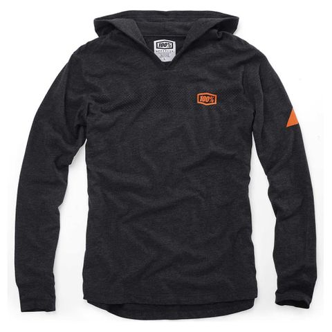 100% Gravel Black/Orange Hoodie