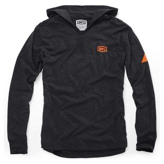 ONE-36011-018-10 GRAVEL HOODED SWEATSHIRT BLK SM