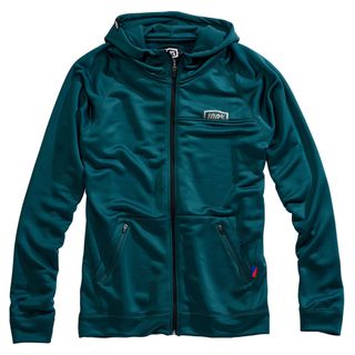 ONE-36022-171-11 UNION ZIP HOODED SWEATSHIRT TEAL MD