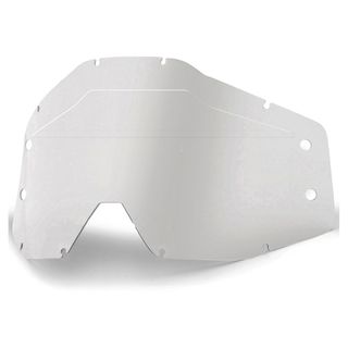 100% Forecast 2 Sonic No Bumps Clear Lens (RC1/AC1/ST1 ACCURI FORECAST Replacement Lens w/mud visor Clear)