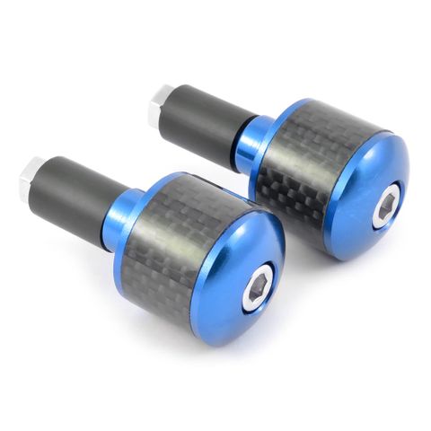 SPP-CAP-36B BAR ENDS BLUE WITH CARBON INSERT