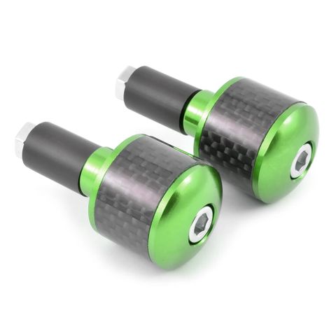 Spp Handlebar Ends Universal W/ Carbon Insert Green