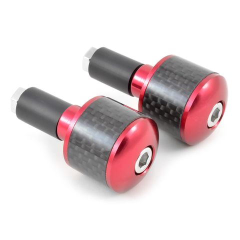 Spp Handlebar Ends Universal W/ Carbon Insert Red