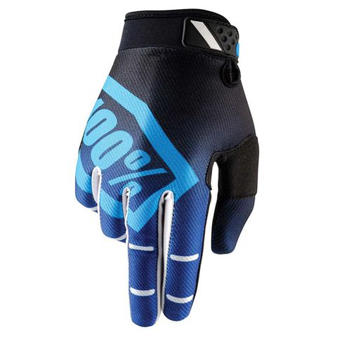 100% Ridefit Corpo Blue Gloves