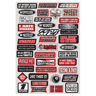 Factory Effex Oem Sticker Sheet Fun Phrases