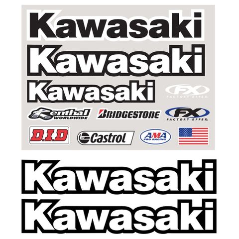 08-82110 KAWASAKI IRON ON SPONSOR KIT