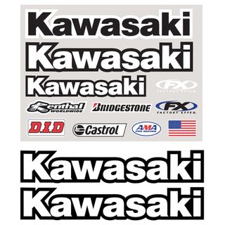 Factory Effex Iron-On Sponsor Kit Kawasaki