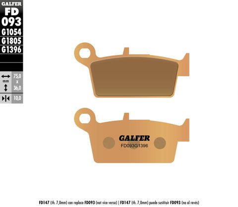 FD093G1396 REAR HH SINTERED COMPOUND