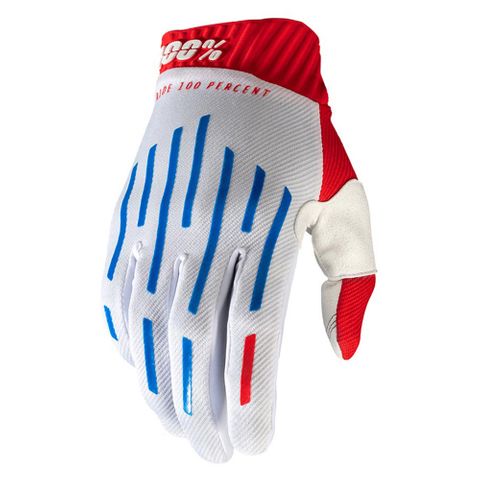 ONE-10014-280-12 RIDEFIT GLOVES RED/WHITE/BLUE LG