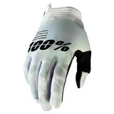 100% Itrack White Camo Gloves