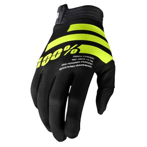 ONE-10015-324-10 ITRACK GLOVES BLACK/FLUO YELLOW SM