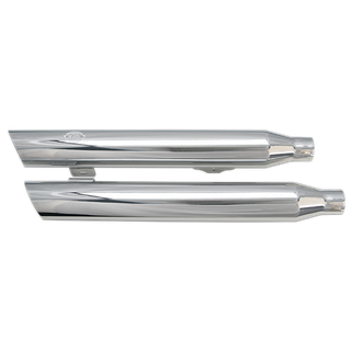 S&S Cycle 106-6016 Chrome Slash-Cut Muffler Kit Harley Fat Bob /Dyna Wide Glide