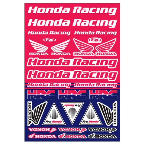 22-68332 HONDA RACING OEM STICKER SHEETS