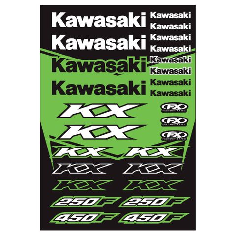 22-68130 KAWASAKI KX STICKER SHEET OEM REPLICA