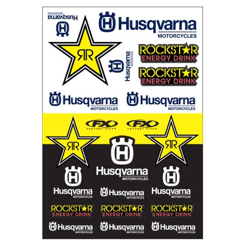 22-68632 HUSQ RACING STICKER SHEET  OEM REPLICA