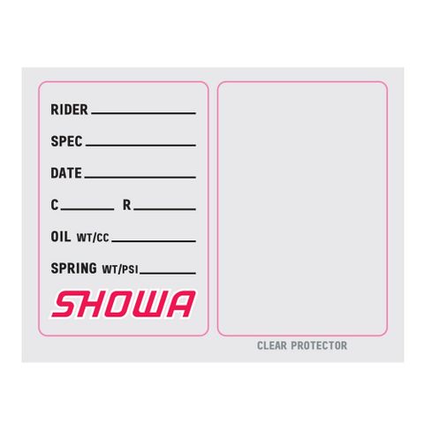 22-90022 SHOWA SUSPENSION SPEC STICKER 3 PACK