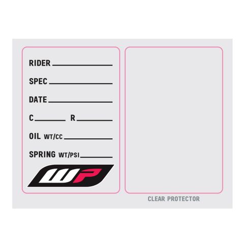 22-90024 WP SUSPENSION SPEC STICKER 3 PACK