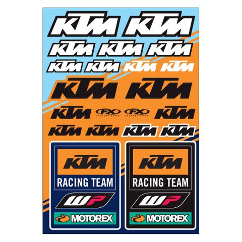 22-68532 KTM RACING STICKER SHEET OEM REPLICA