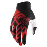 100% Celium 2 Black/White/Red Gloves