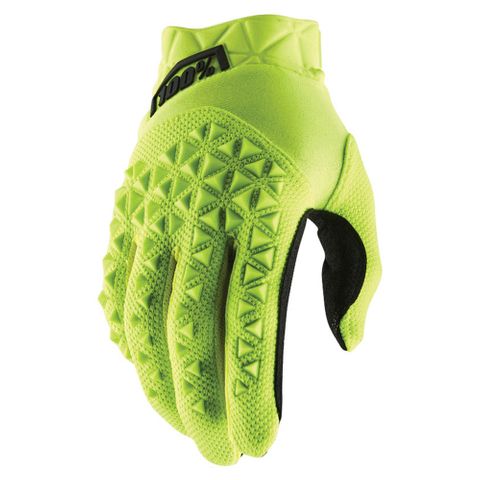 100% Airmatic Fluo Yellow/Black Gloves