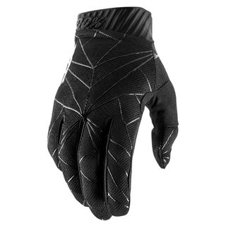 100% Ridefit Black/White Gloves