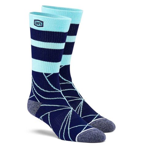 100% Fracture Navy Athletic Sock