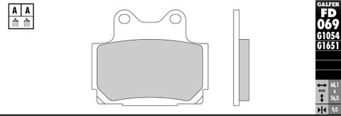 Galfer Hh Sintered Compound Ceramic Coated Backing