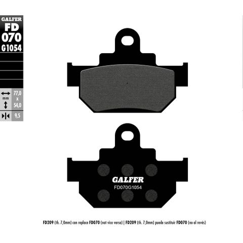 FD070G1054 GALFER SUZUKI RM125/250 85-86 SEMI-METAL