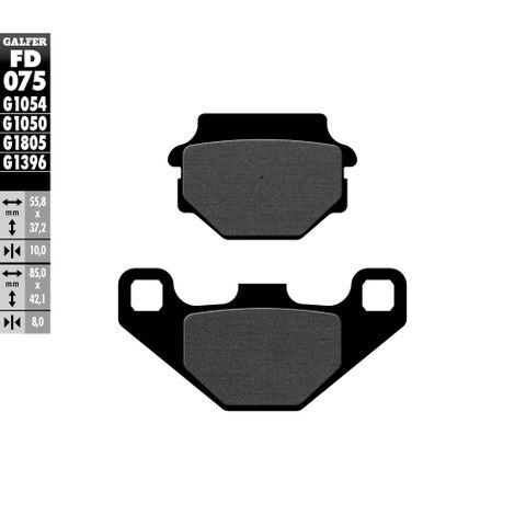 FD075G1054 GALFER KAWA KX250 83-88  SEMI-METALLIC