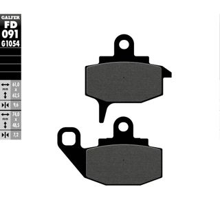 FD091G1054 GALFER KAWA KX250 87-88 SEMI-METALLIC